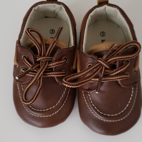 Brand New! Koala Kids Brown Faux Leather Boat Shoes Size 5